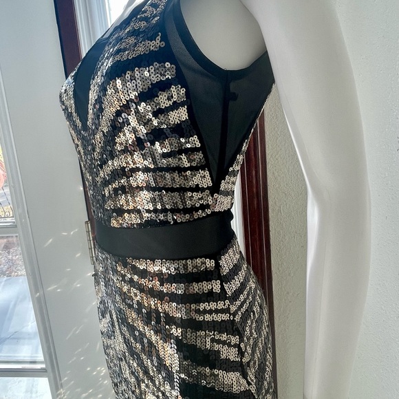 Bebe sequin mesh inserts dress - Picture 8 of 13